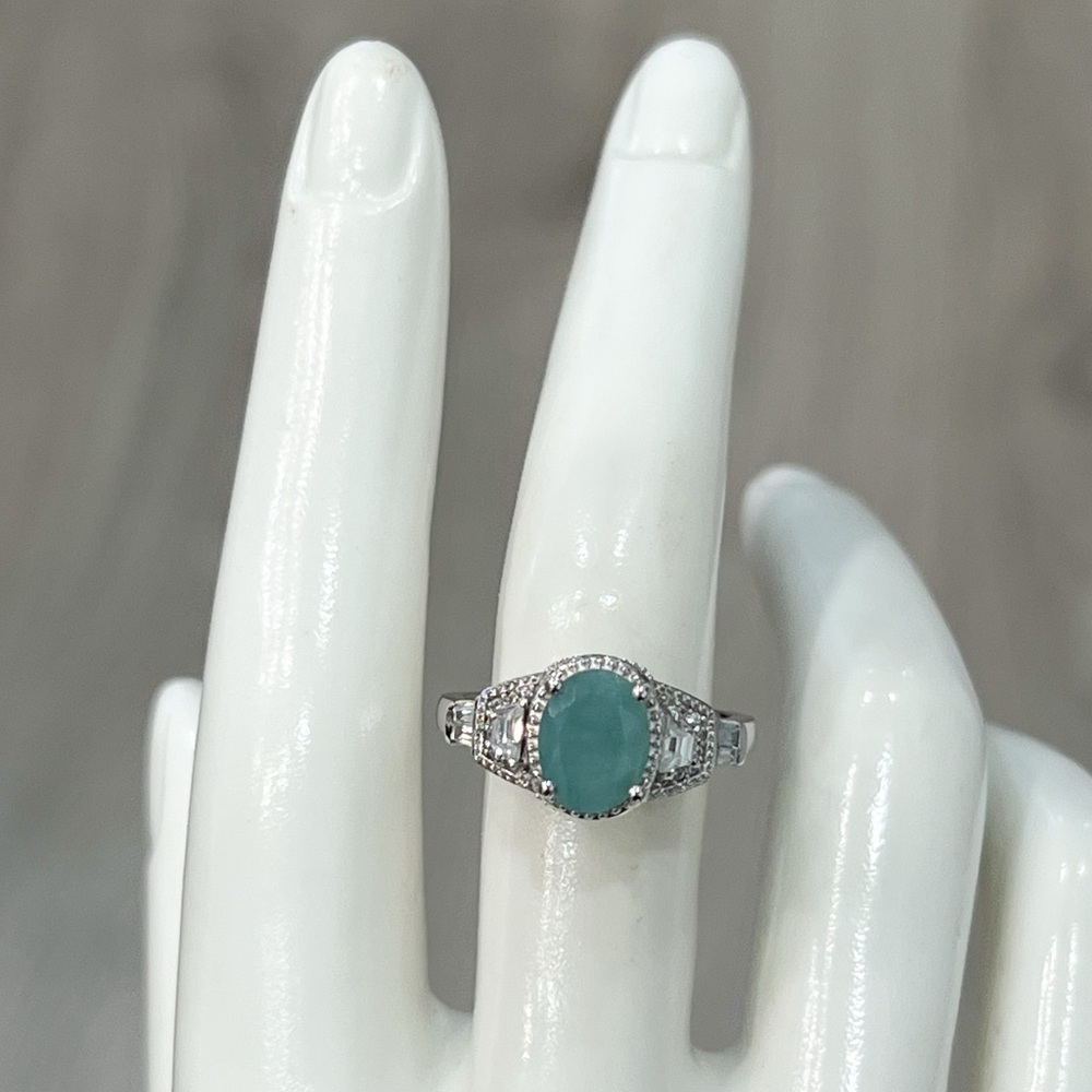 Grandidierite Sterling Silver Majesty Ring  Sz 8 - Picture 2 of 10